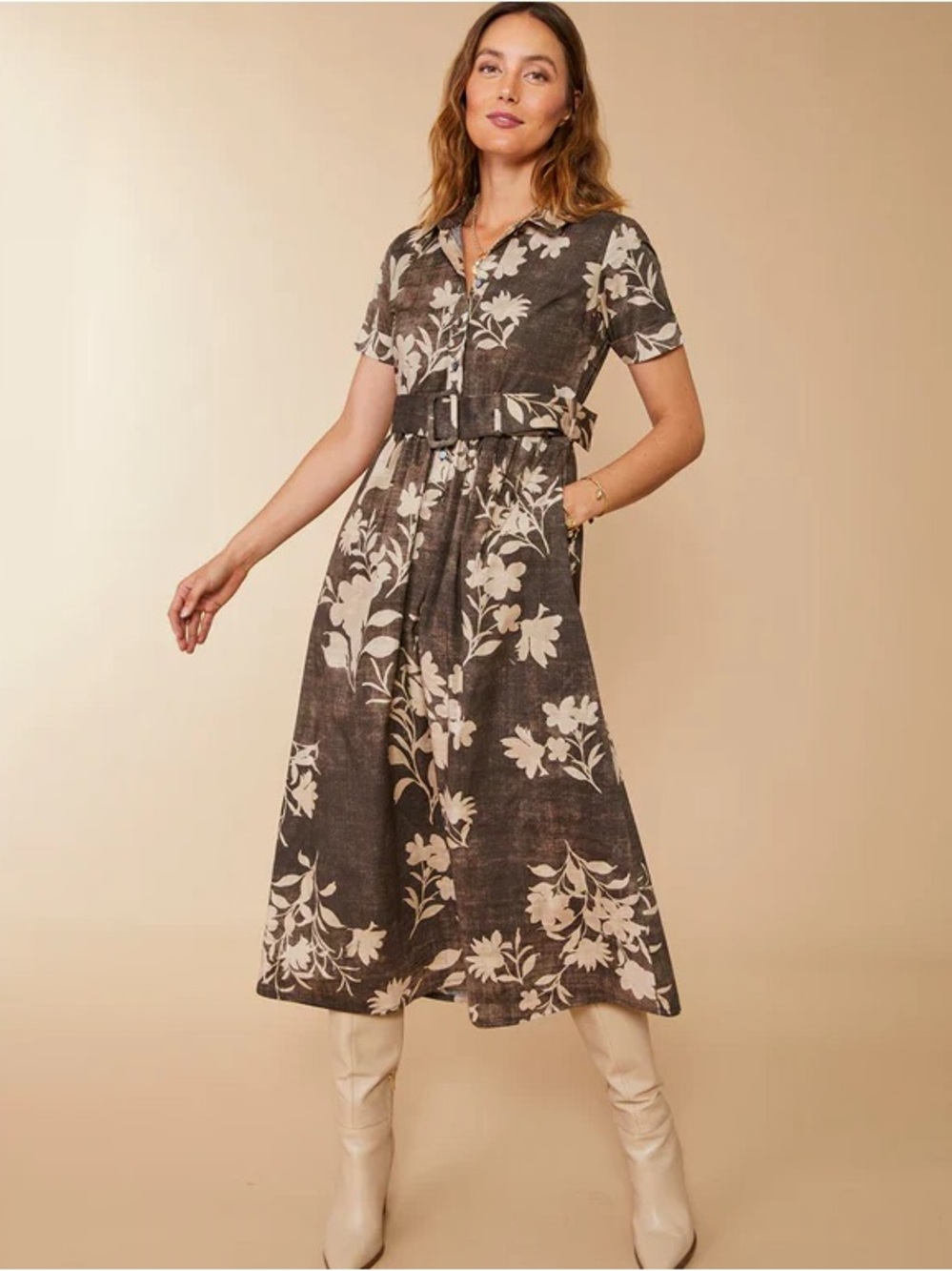 Maryann Poplin Midi Dress